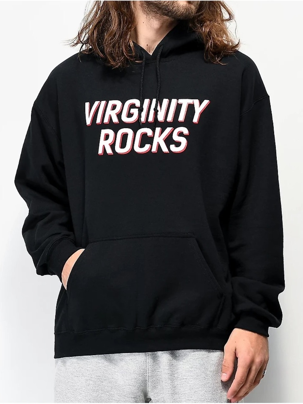 Danny Duncan Virginity Rocks Black Graphic Hoodie Size M